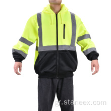 Κίτρινο Class-3 Custom Logo Winter Work Safety Jacket